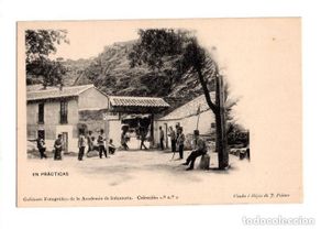 Postales: TOLEDO.- GABINETE FOTOGRÁFICO DE LA ACADEMIA DE INFANTERÍA. EN PRACTICAS